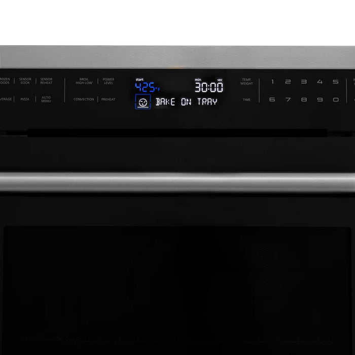 ZLINE 24 in. Built-in Convection Microwave Oven in Black Stainless Steel