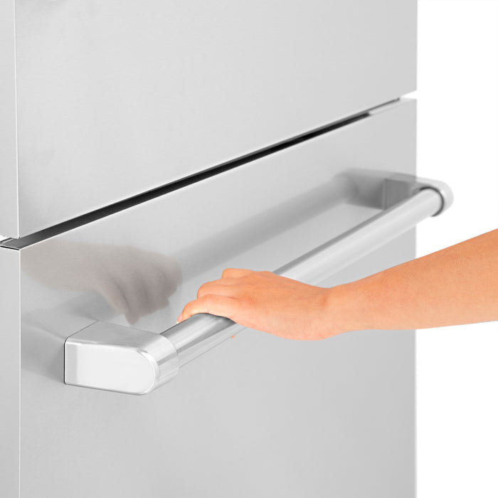 ZLINE 30 In. 16.1 cu. ft. Built-In 2-Door Bottom Freezer Refrigerator with Internal Water and Ice Dispenser in Stainless Steel