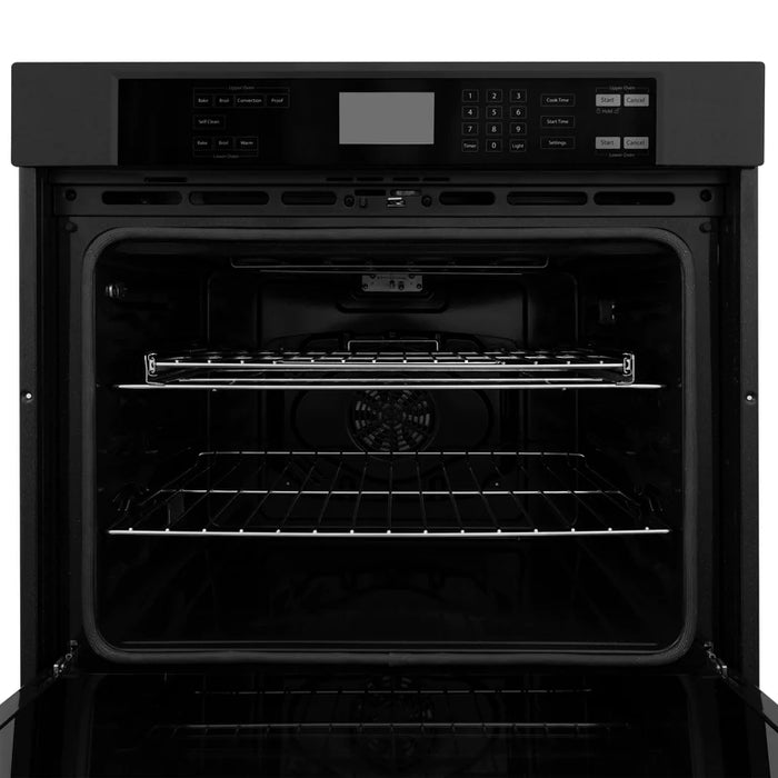 ZLINE 30 in. Professional Double Wall Oven in Black Stainless Steel with Self Cleaning
