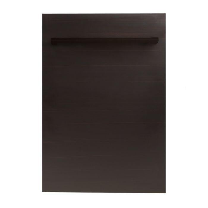 ZLINE 18 in. Top Control Dishwasher in Oil-Rubbed Bronze with Stainless Steel Tub and Traditional Style Handle
