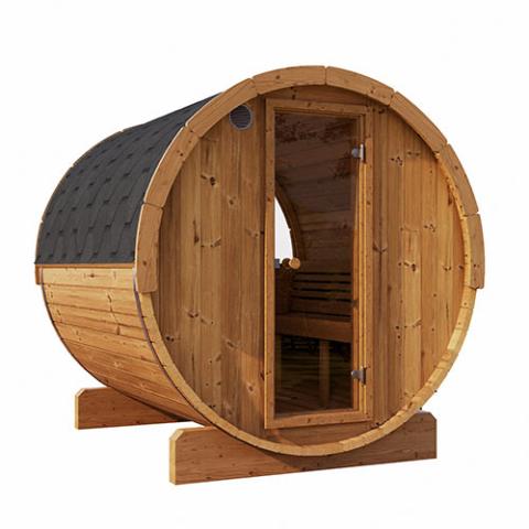 SaunaLife ERGO Series Model E6W Sauna Barrel-Window Barrel 59"D x 81"H | 3 Person