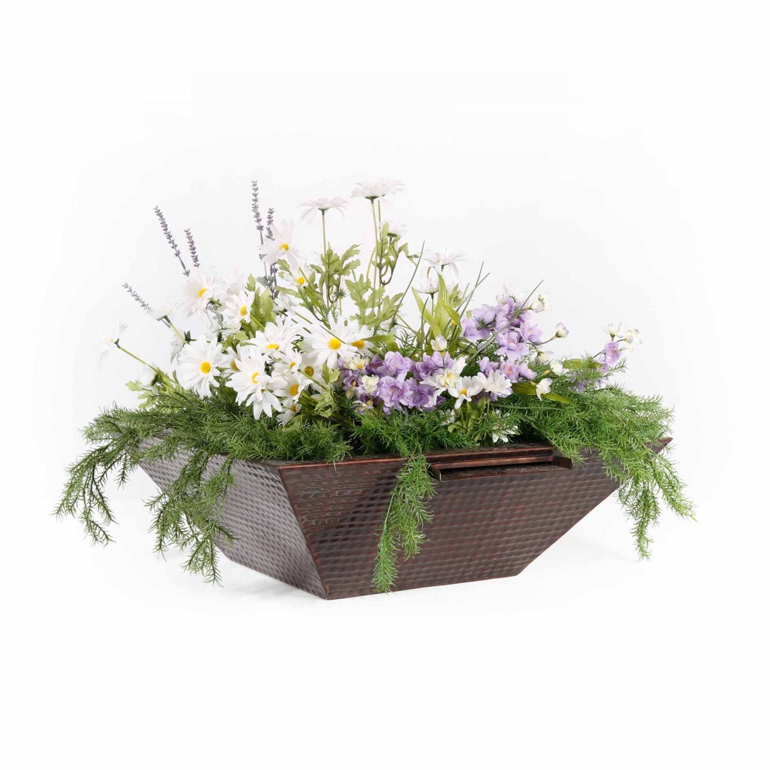 The Outdoor Plus Maya Planter & Water Bowl | Hammered Copper