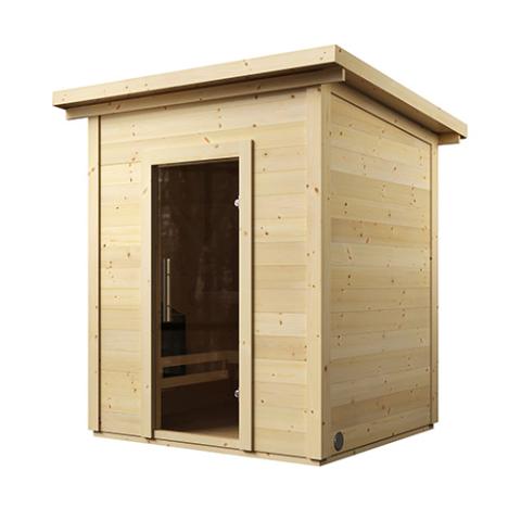 SaunaLife Model G2 Garden-Series Outdoor Home Sauna DIY Kit w/LED Light System, Up to 4 Persons