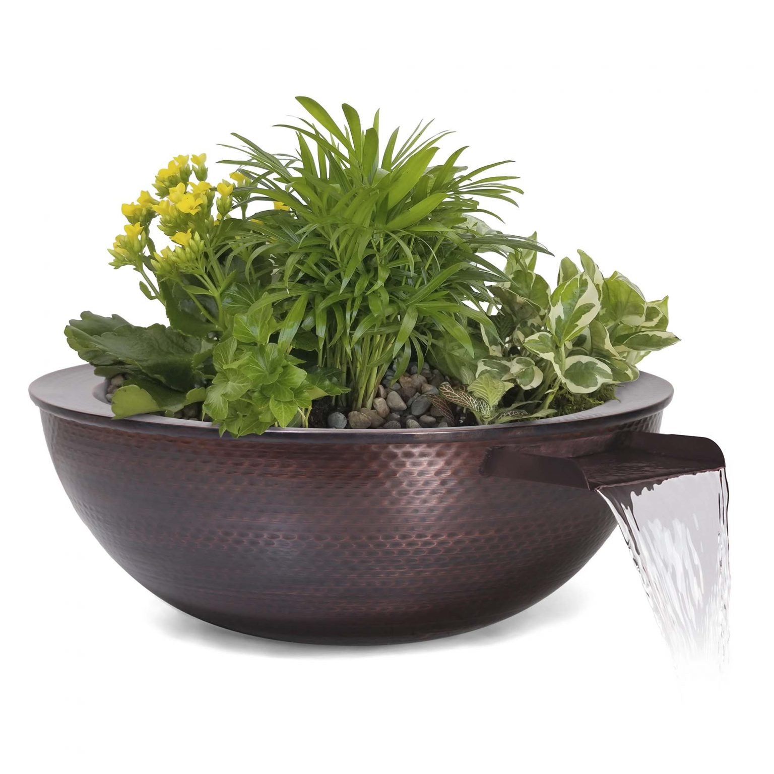 The Outdoor Plus Sedona Planter & Water Bowl | Hammered Copper