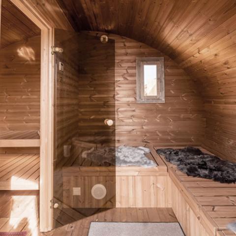 SaunaLife Model G11 Garden-Series Outdoor Home Sauna Kit -2 Room Sauna - Up to 8 Persons