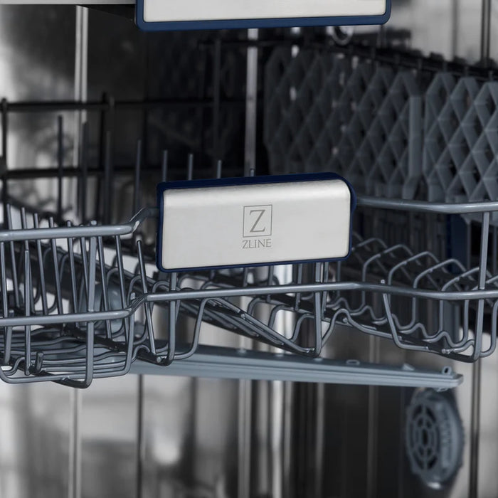 ZLINE 24 in. Top Control Tall Dishwasher in Blue Matte with 3rd Rack