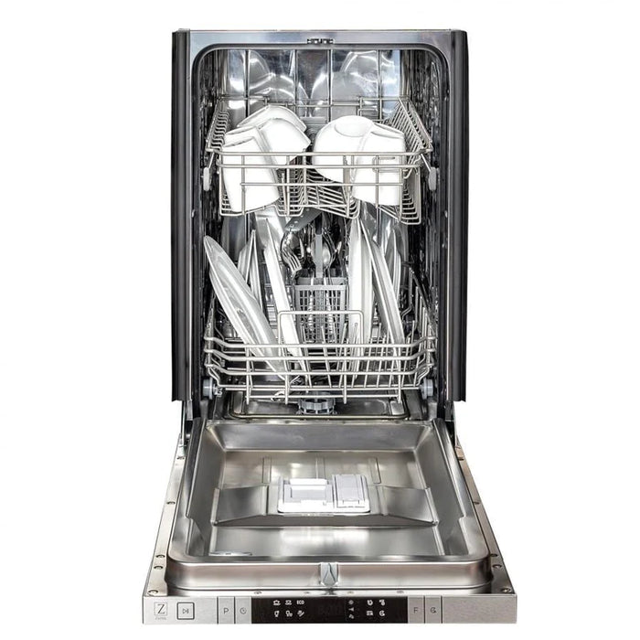 ZLINE 18 in. Top Control Dishwasher in Blue Gloss Stainless Steel
