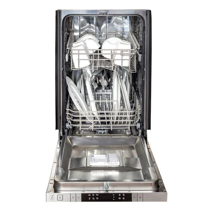 ZLINE 18 in. Top Control Dishwasher in Stainless Steel with Traditional Handle in Stainless Steel Tub