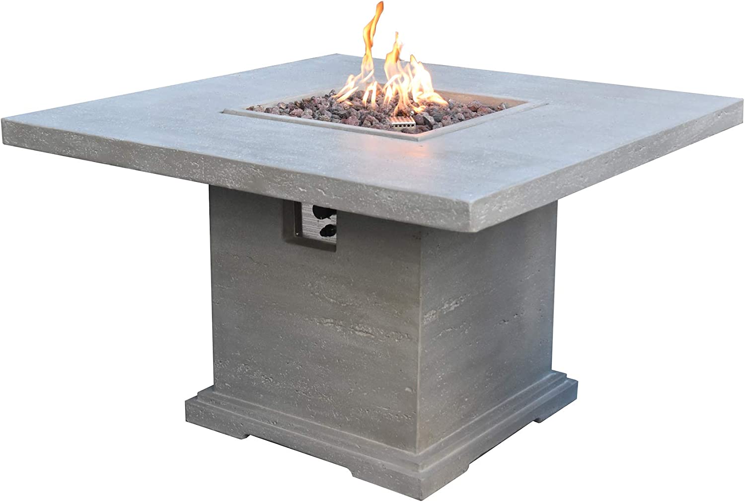 Elementi Birmingham Dining Fire Table (Propane) - Light Grey