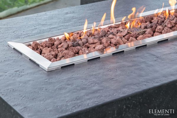 Elementi Hampton Boulder Fire Table - Dark Grey