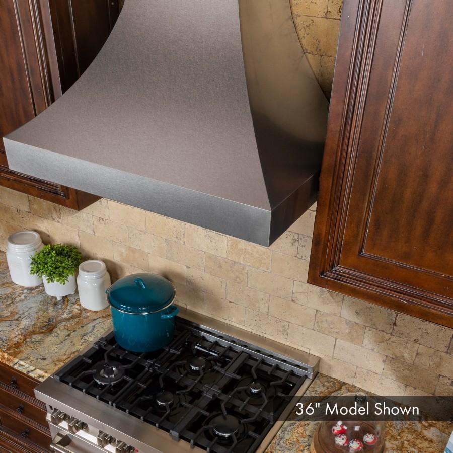 ZLINE 48 in. Designer Series DuraSnow® Stainless Finish Indoor Wall Range Hood, 8632S-48