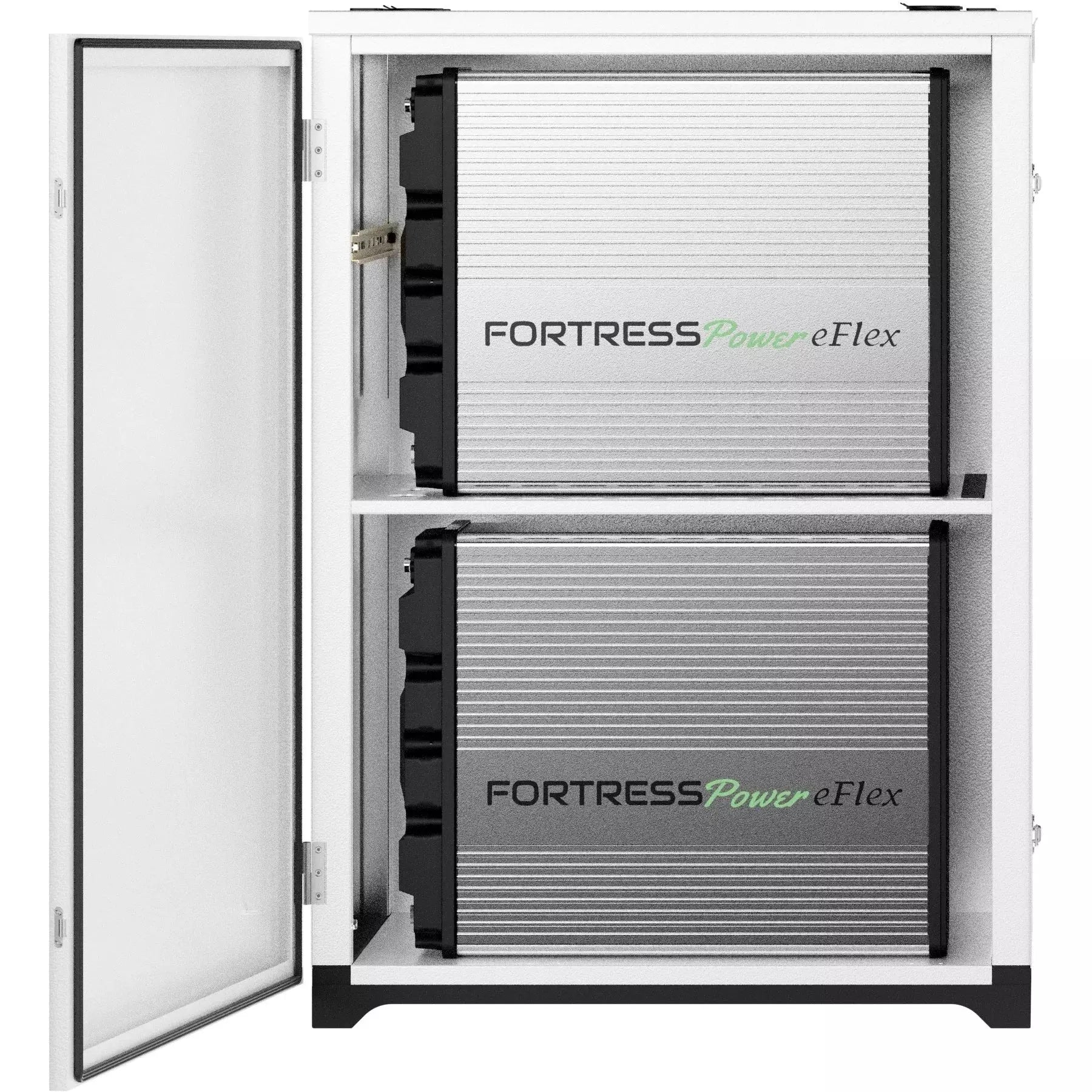 Fortress Power FlexTower Without Inverter - 3 eFlex Units, IP65 Outdoor Rated Inverter Enclosure with Built-in Active Cooling Fan; Durarack with 3 eFlex Units, Inverter Not Included.