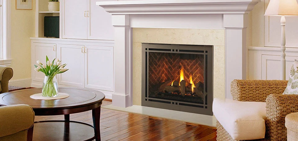 Majestic Meridian Platinum Direct Vent Gas Fireplace with Intellifire Touch ignition