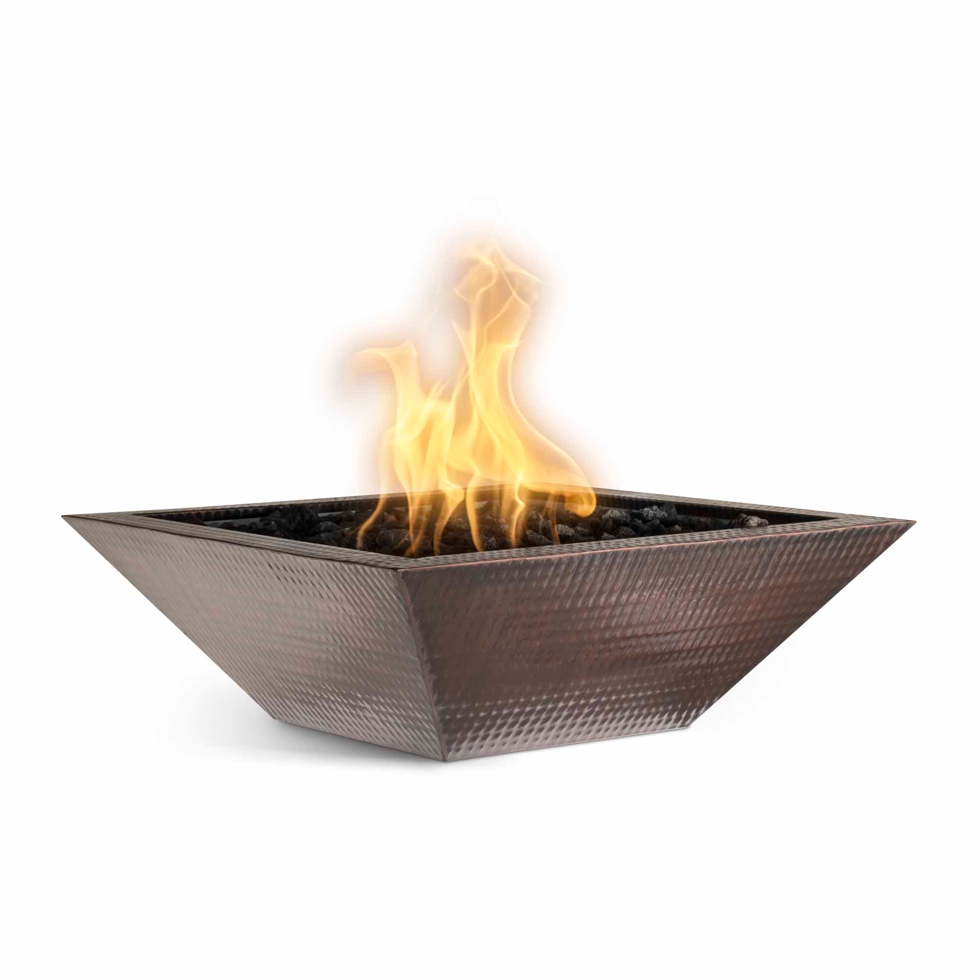 The Outdoor Plus Maya Fire Bowl | Hammered Patina Copper