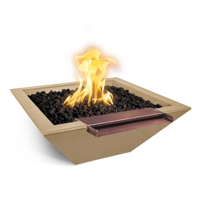 The Outdoor Plus Maya Fire & Water Bowl Wide Spill | GFRC Concrete