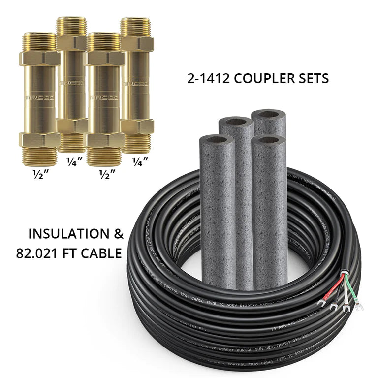 MRCOOL DIYCOUPLER-14 + DIYCOUPLER-12 (Two Sets) w/75 ft of Communication Wire