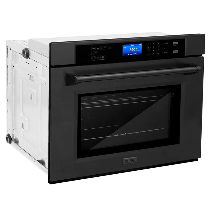 ZLINE 30 in. Professional Single Wall Oven in Black Stainless Steel with Self-Cleaning