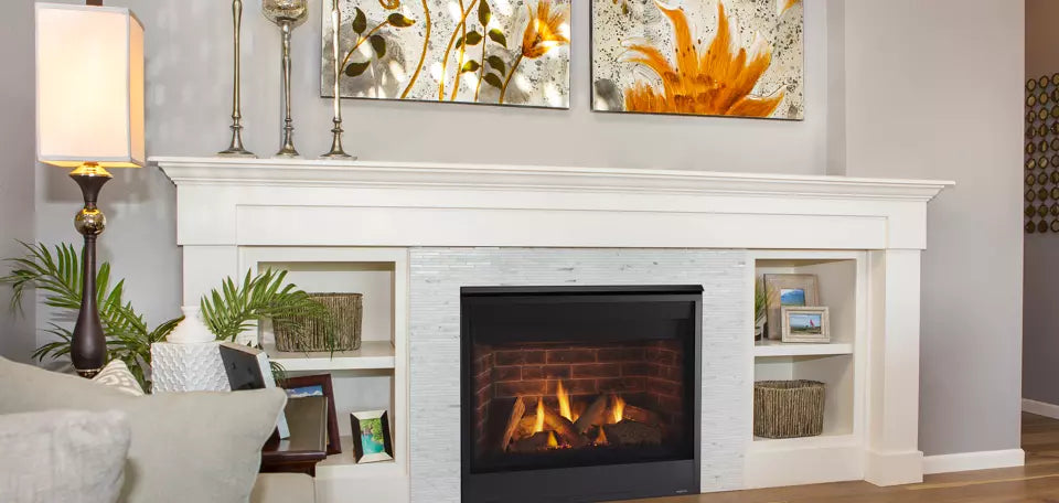 Majestic Quartz Direct Vent Gas Fireplace with IntelliFire Touch ignition