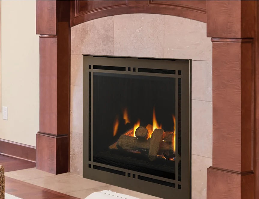 Majestic Meridian Platinum Direct Vent Gas Fireplace with Intellifire Touch ignition