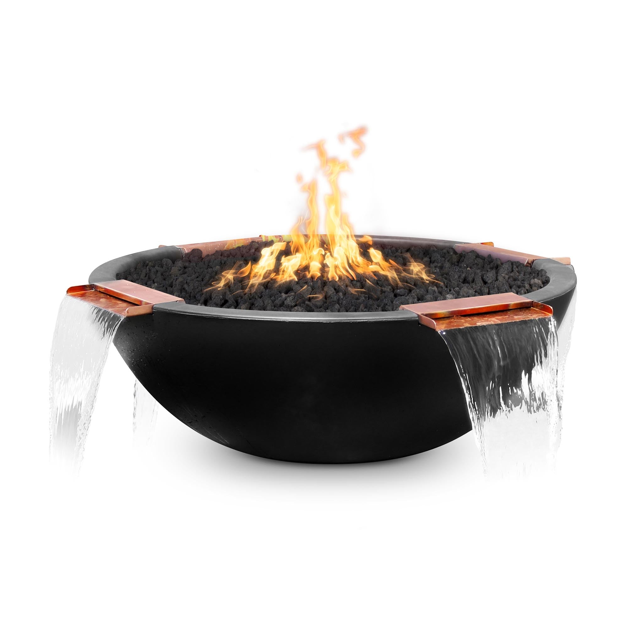 The Outdoor Plus Sedona Fire & Water Bowl 4 Way Spill - GFRC Concrete