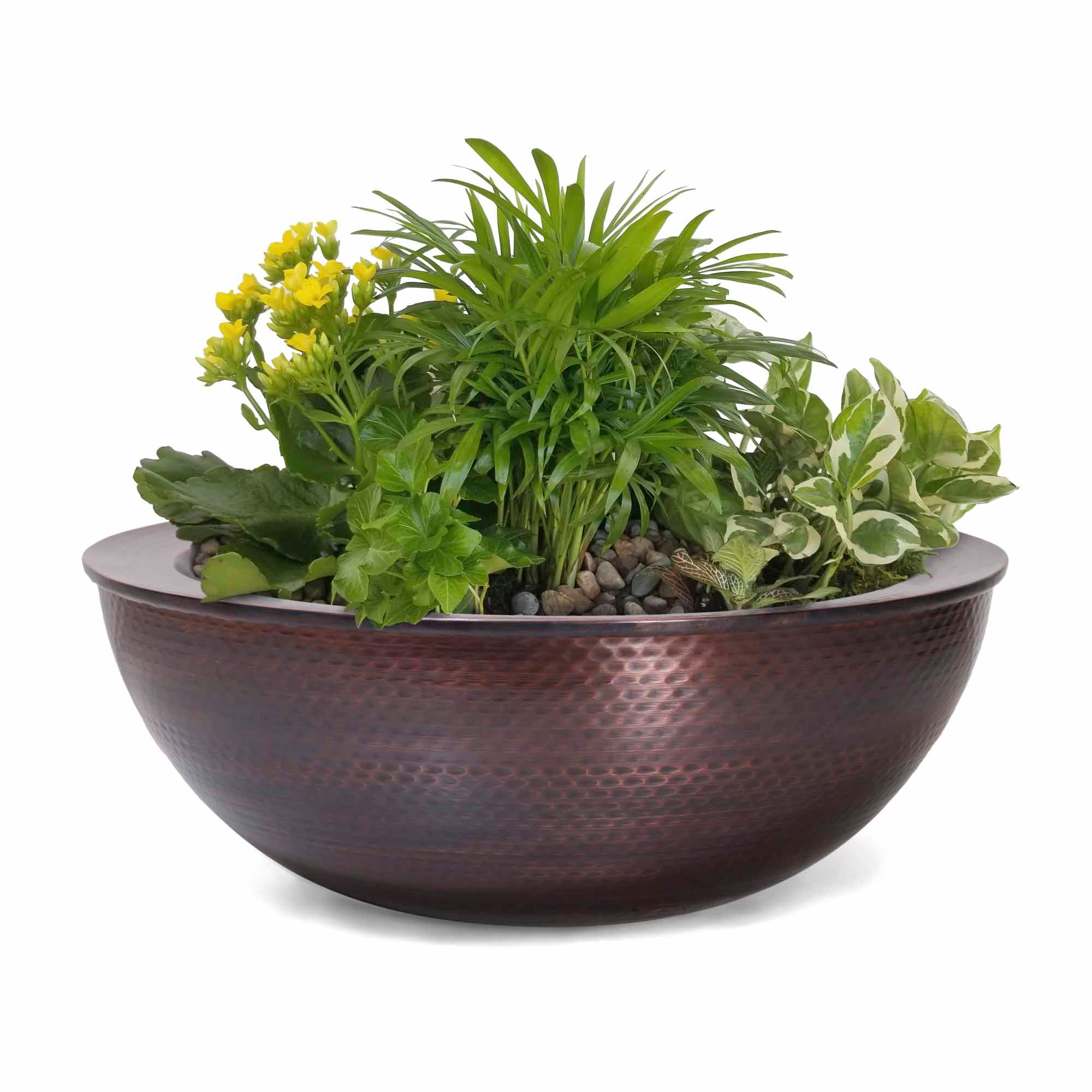 The Outdoor Plus 27" Sedona Planter Bowl | Hammered Copper