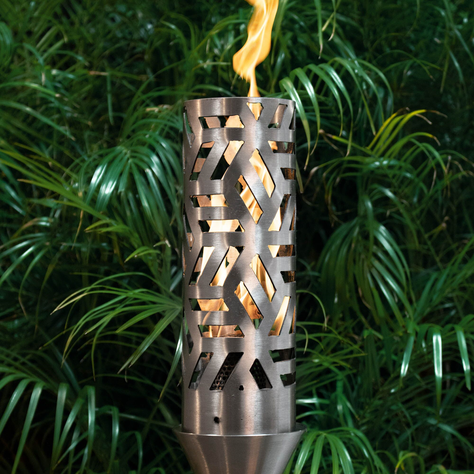 The Outdoor Plus Cubist Fire Torch - Stainless Steel