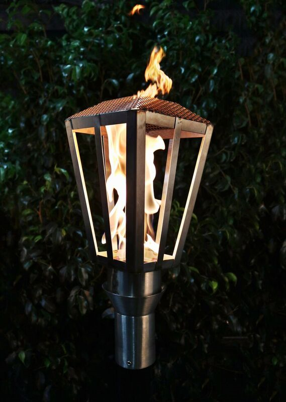 The Outdoor Plus Lantern Fire Torch - Stainless Steel