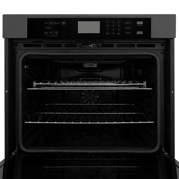 ZLINE 30 in. Professional Single Wall Oven in Black Stainless Steel with Self-Cleaning
