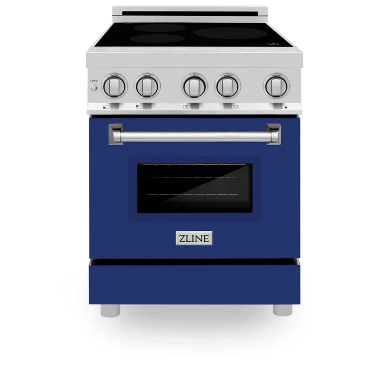 ZLINE 24 Inch Induction Range with a 3 Element Stove and Electric Oven in Blue Gloss