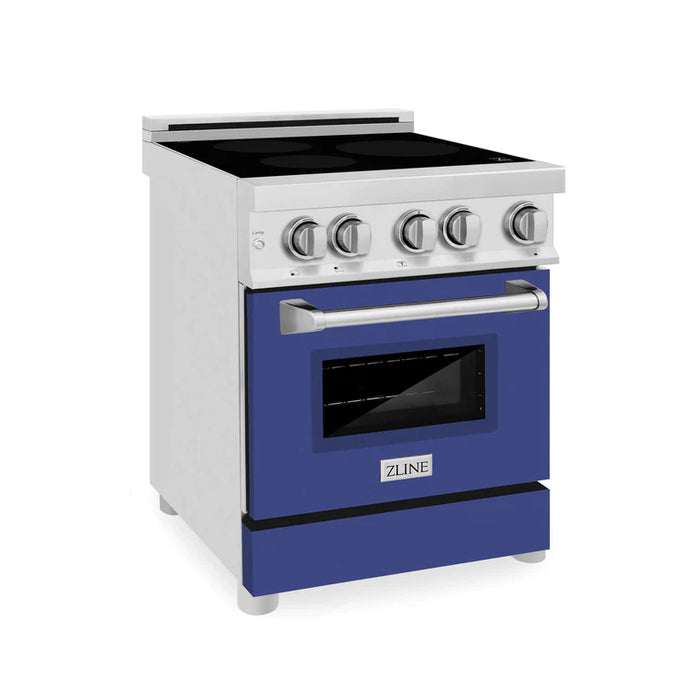 ZLINE 24 Inch Induction Range with a 3 Element Stove and Electric Oven in Blue Matte