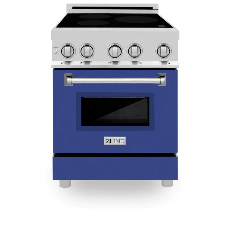 ZLINE 24 Inch Induction Range with a 3 Element Stove and Electric Oven in Blue Matte