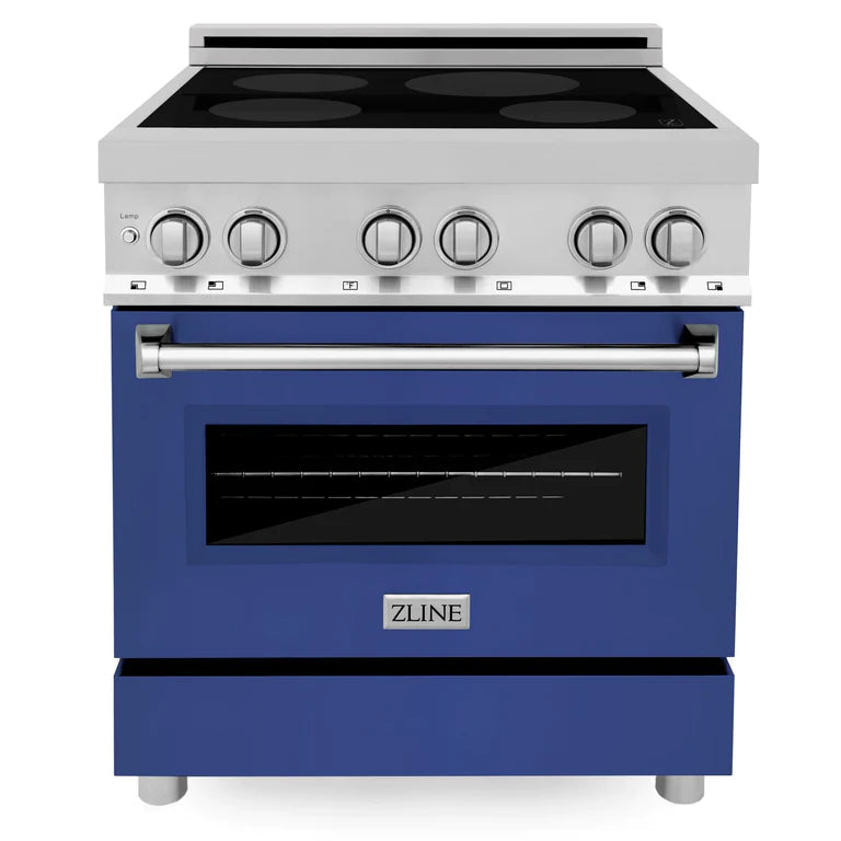 ZLINE 30 Inch Induction Range with a 4 Element Stove and Electric Oven in Blue Matte