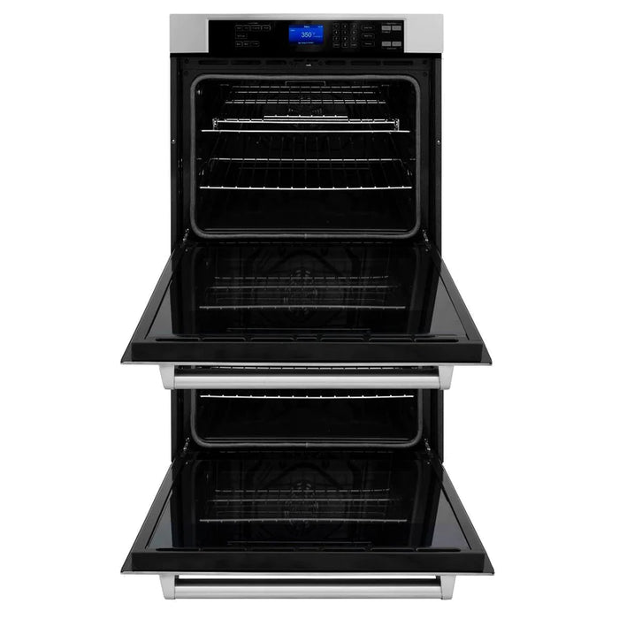ZLINE Kitchen Package with Refrigeration, 36" Stainless Steel Rangetop, 36" Range Hood, 30" Double Wall Oven and 24" Tall Tub Dishwasher