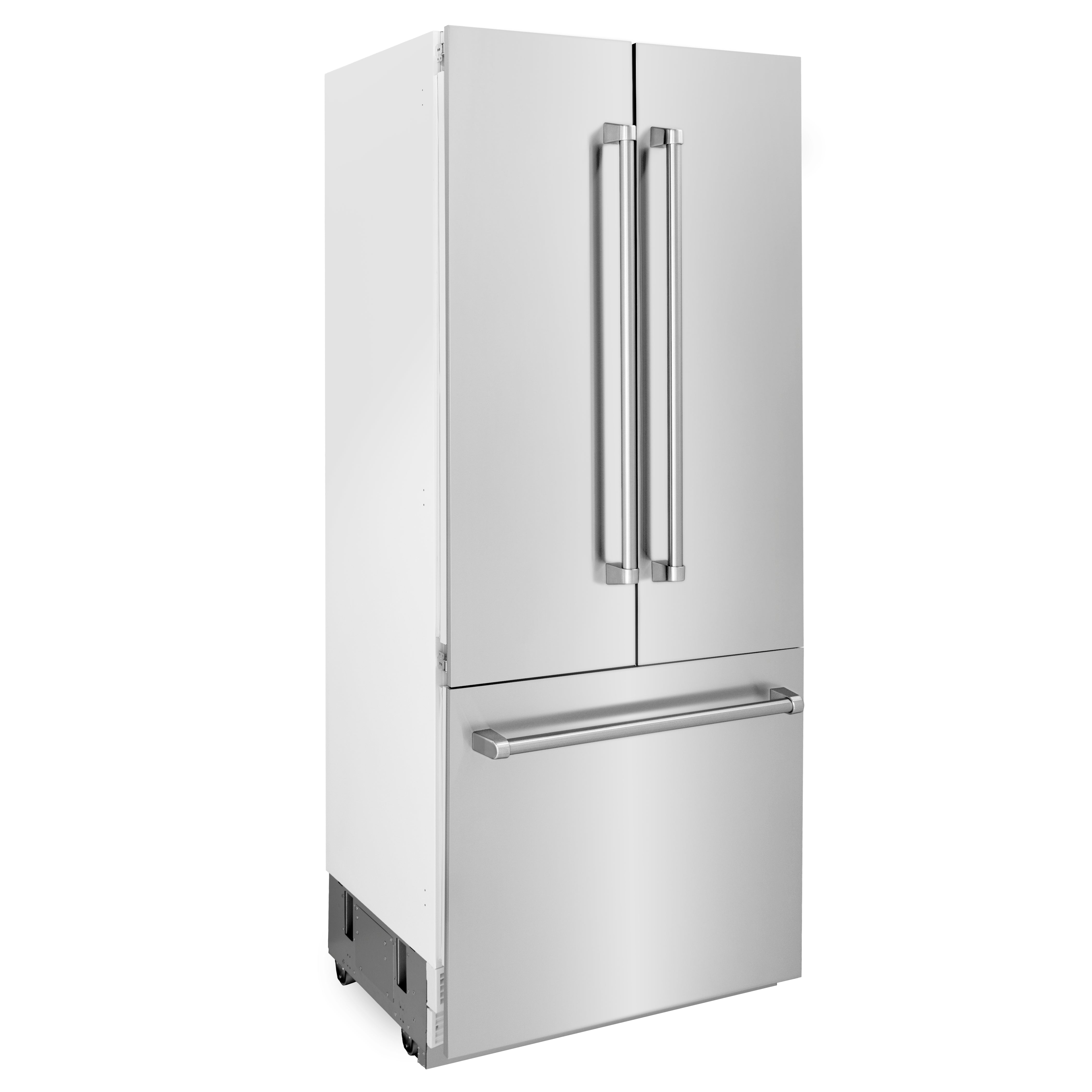 ZLINE 36 In. 19.6 cu. ft. Built-In 3-Door French Door Refrigerator with Internal Water and Ice Dispenser in Stainless Steel