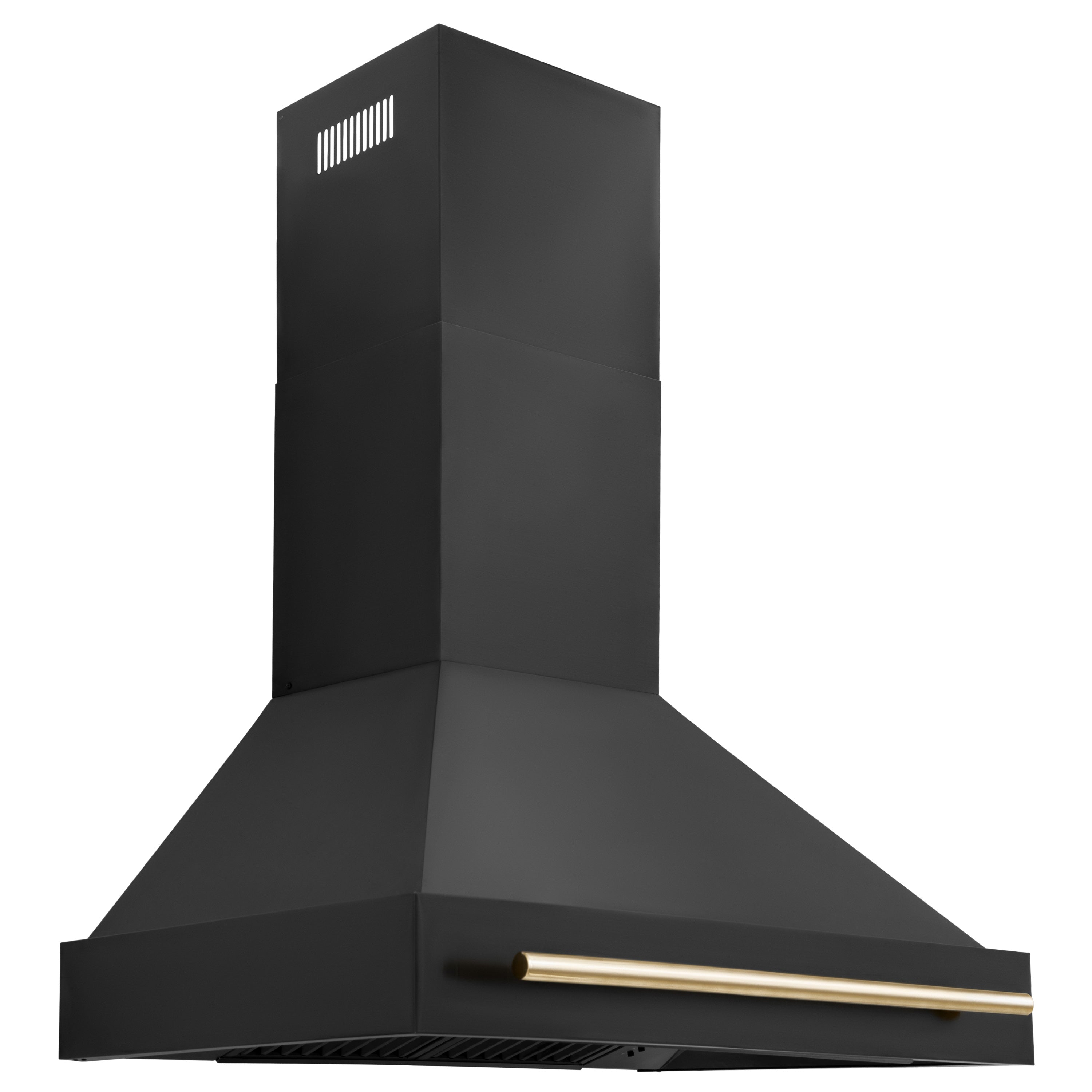 ZLINE 36 In. Autograph Edition Black Stainless Steel Range Hood with Gold Handle, BS655Z-36-G