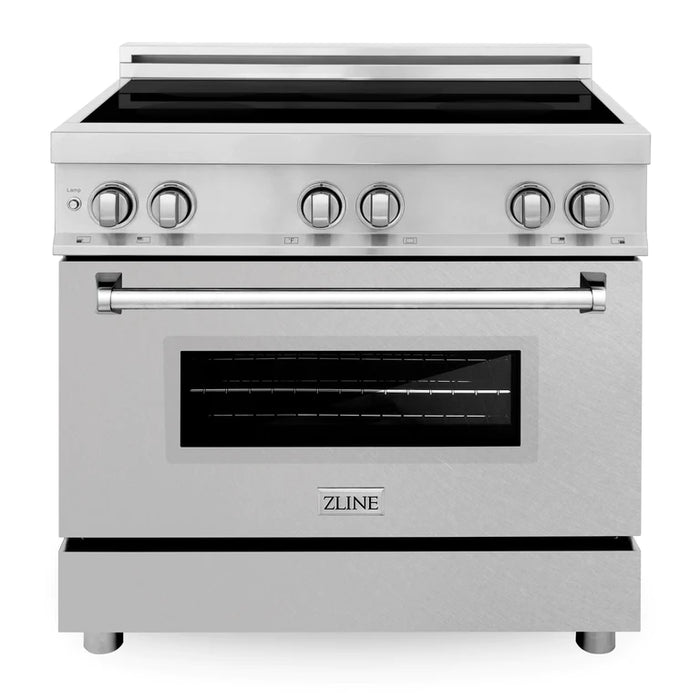 ZLINE 36 Inch 4.6 cu. ft. Induction Range with a 4 Element Stove and Electric Oven in DuraSnow® Stainless Steel