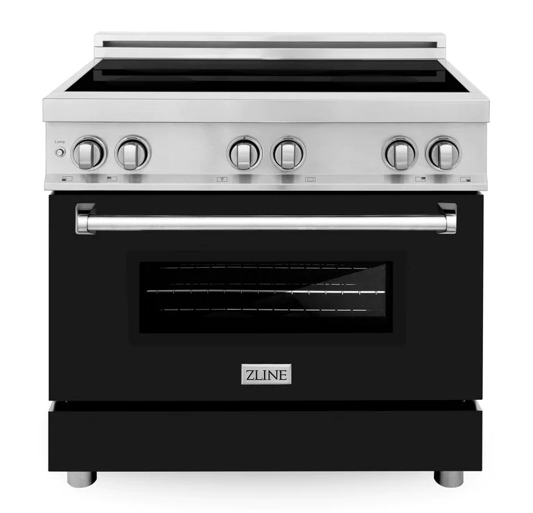 ZLINE 36 Inch Induction Range with a 3 Element Stove and Electric Oven in Black Matte