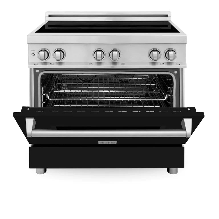 ZLINE 36 Inch Induction Range with a 3 Element Stove and Electric Oven in Black Matte