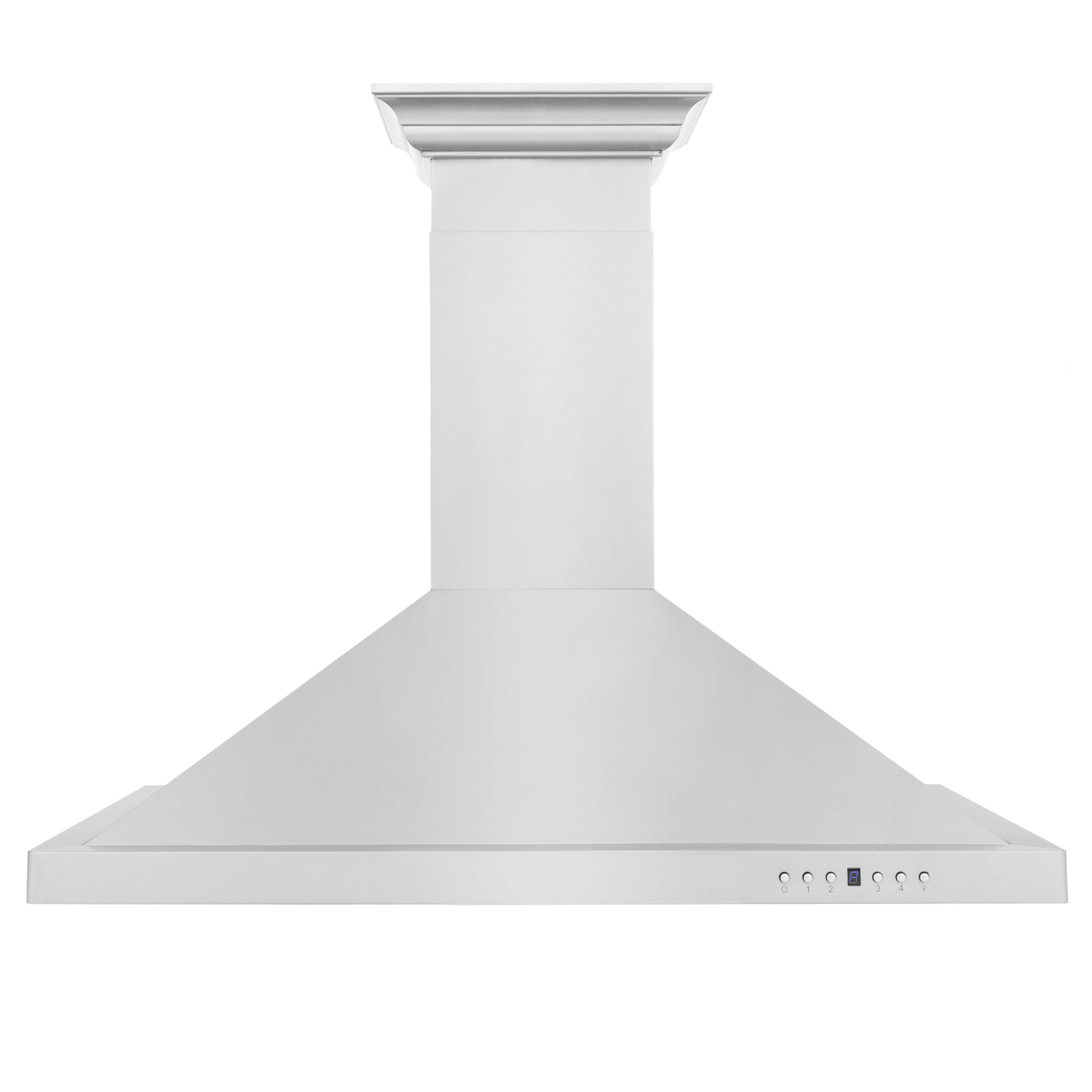 ZLINE 36 in. Convertible Vent Wall Mount Range Hood in Stainless Steel with Crown Molding, KBCRN-36
