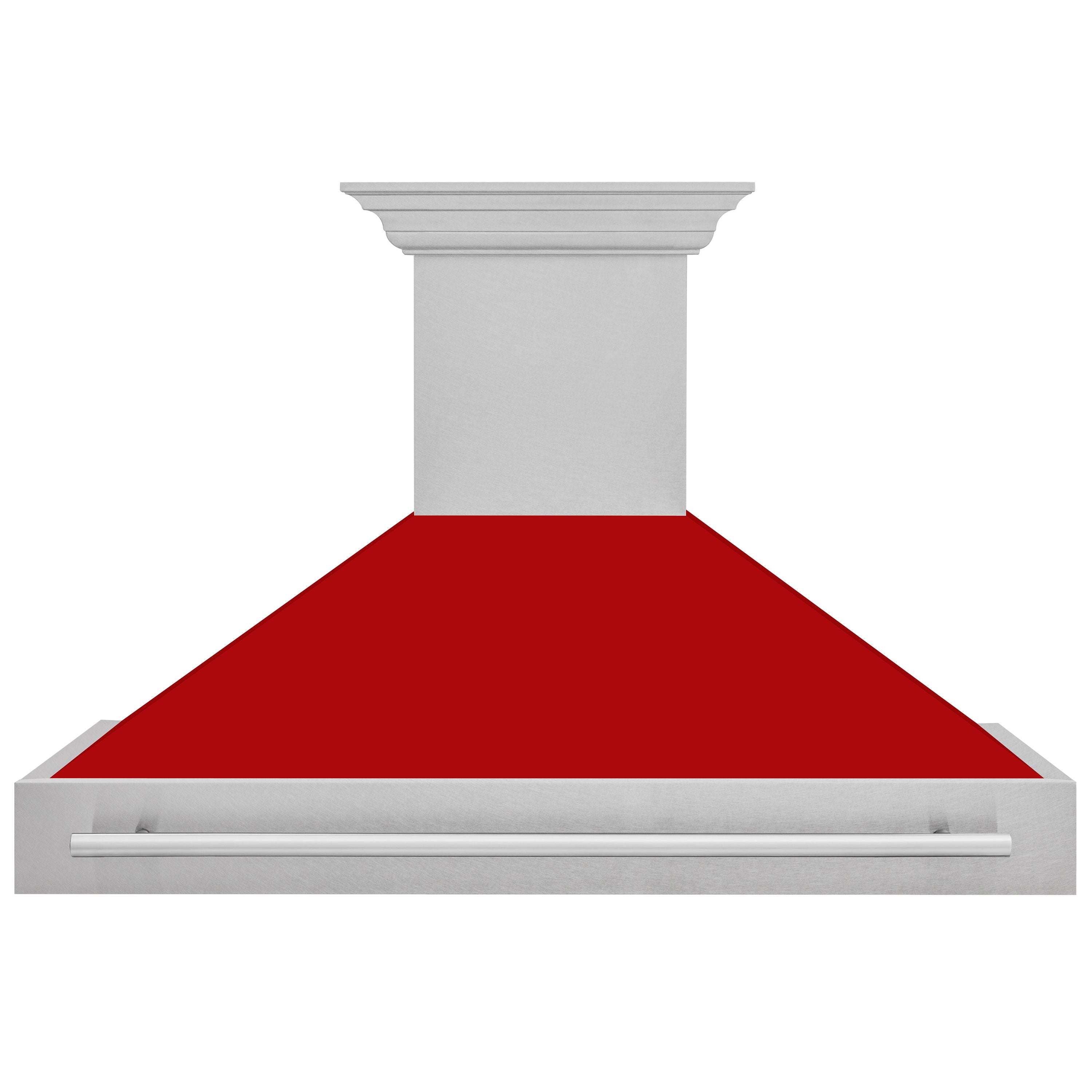 ZLINE 48 In. DuraSnow® Stainless Steel Range Hood with Red Matte Shell, 8654SNX-RM48