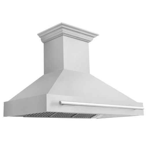 ZLINE 48 In. Stainless Steel Range Hood with Stainless Steel Handle, 8654STX-48