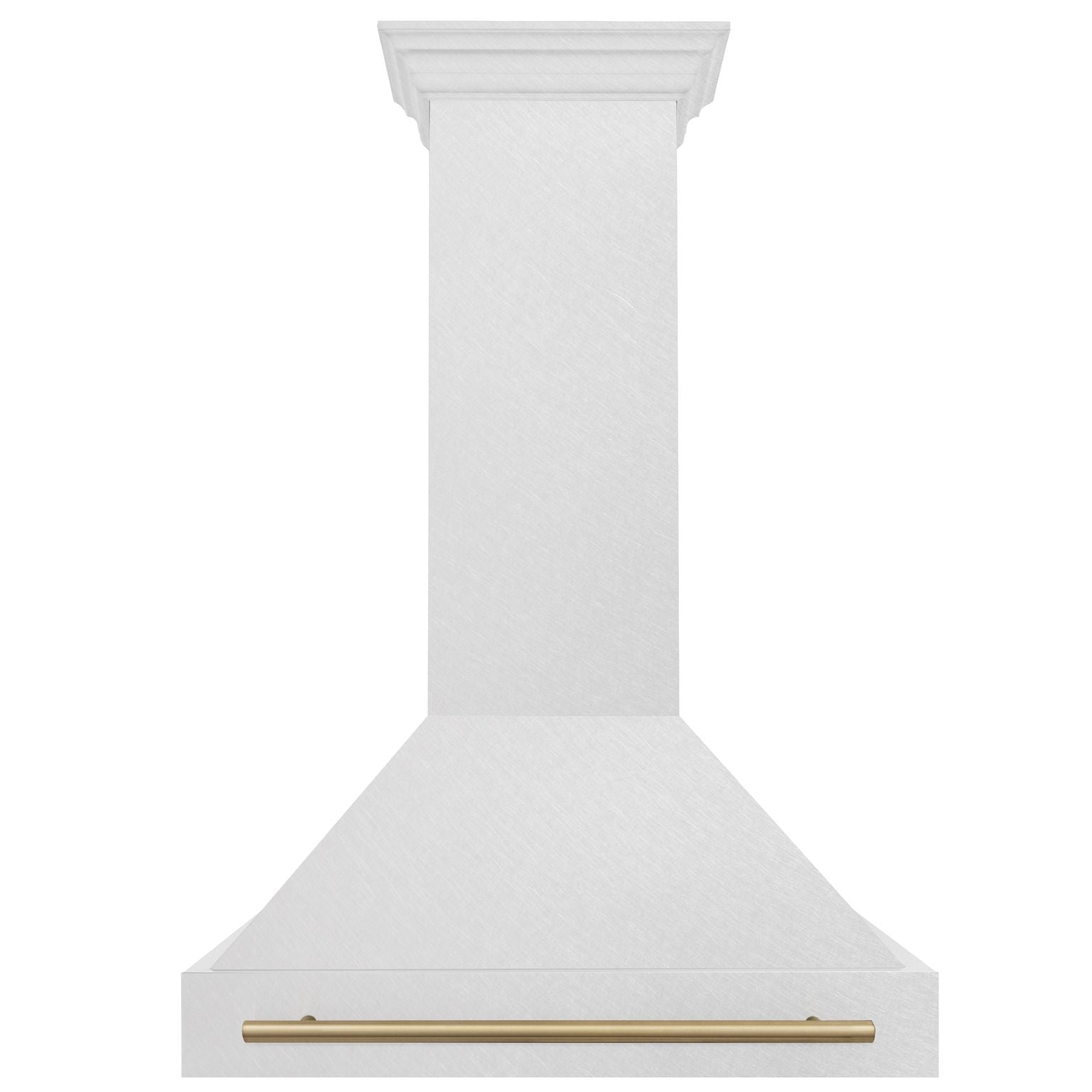 ZLINE Autograph 36 Inch DuraSnow® Stainless Steel Range Hood with DuraSnow® Shell and Champagne Bronze Handle, 8654SNZ-36-CB