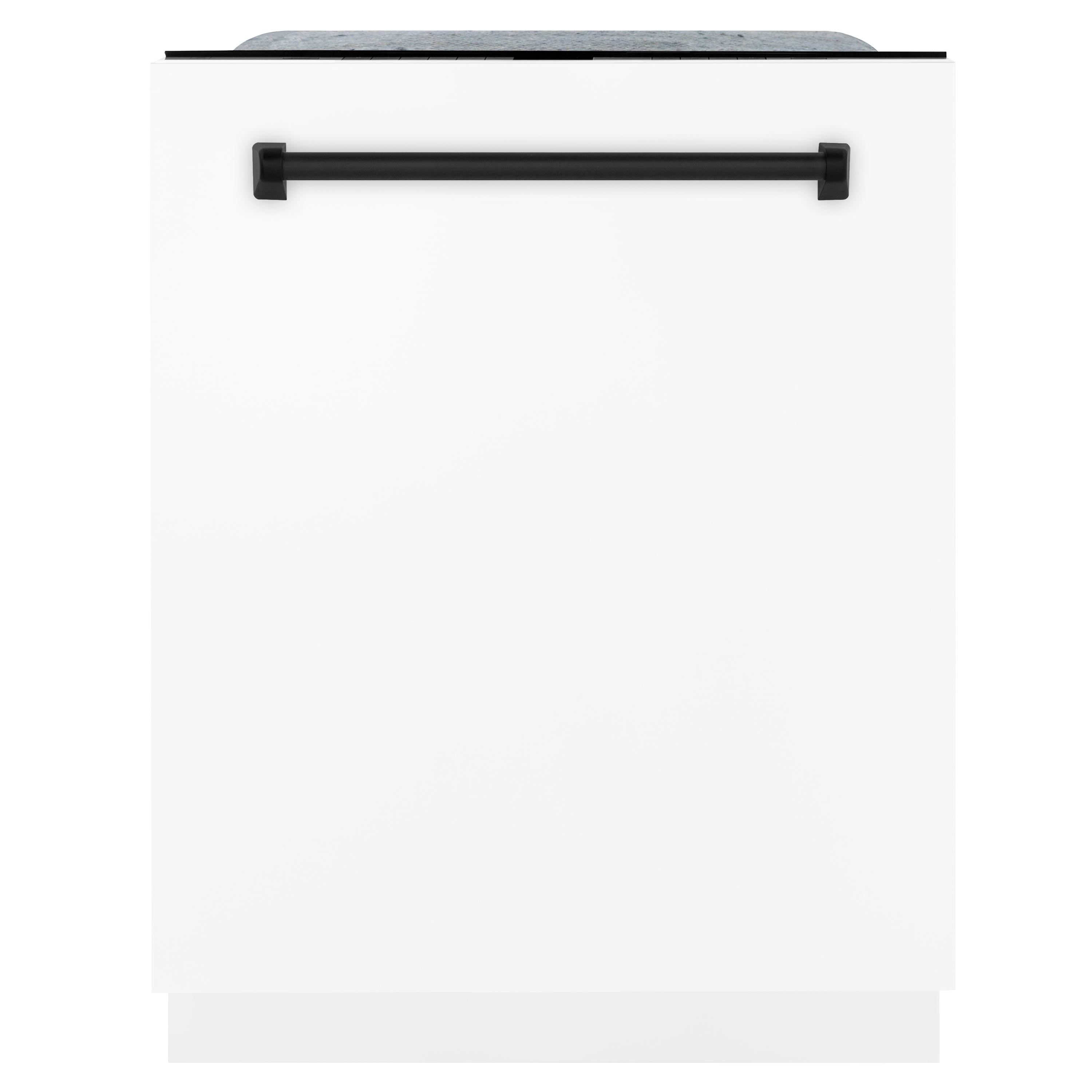 ZLINE Autograph Edition 24 inch Tall Dishwasher, Touch Control, in White Matte with Matte Black Handle