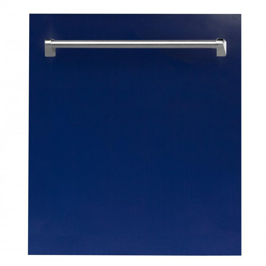ZLINE 24 in. Top Control Dishwasher in Blue Gloss with Stainless Steel Tub