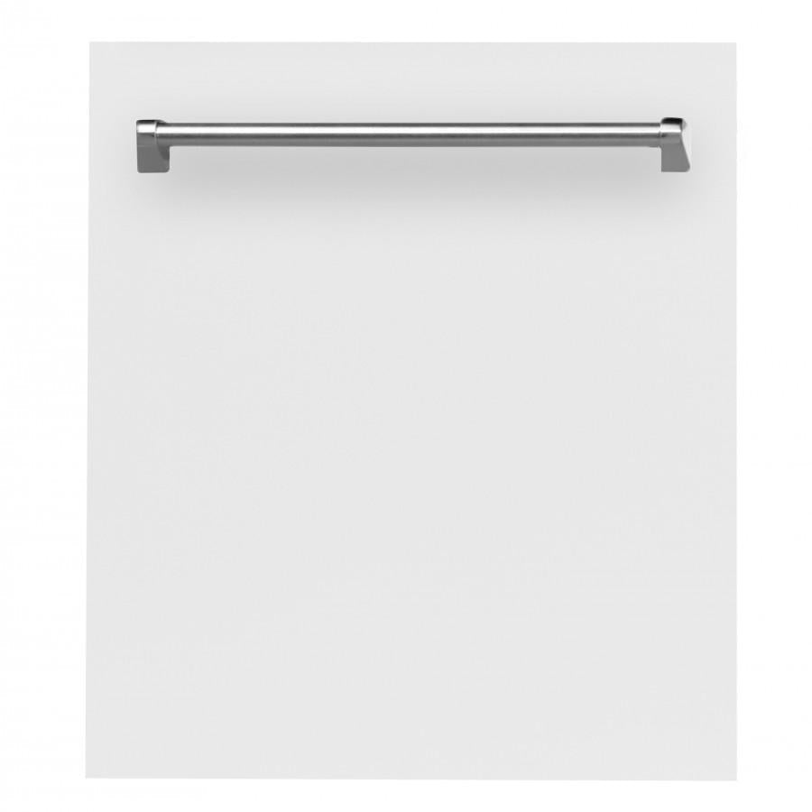ZLINE 24 in. Top Control Dishwasher in White Matte with Stainless Steel Tub
