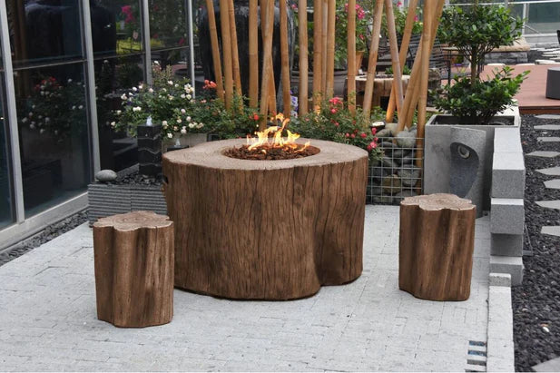Elementi Warren Fire Table - Redwood
