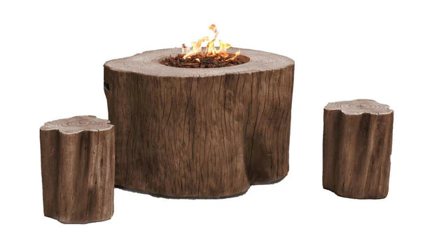 Elementi Warren Fire Table - Redwood