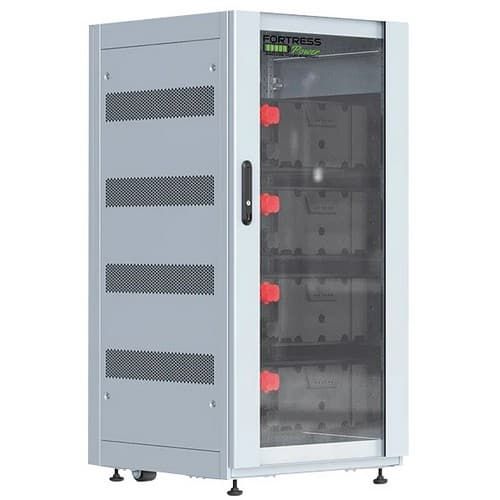 Fortress Power FlexTower Without Inverter - 4 eFlex Units, IP65 Outdoor Rated Inverter Enclosure with Built-in Active Cooling Fan; Durarack with 4 eFlex Units, Inverter Not Included