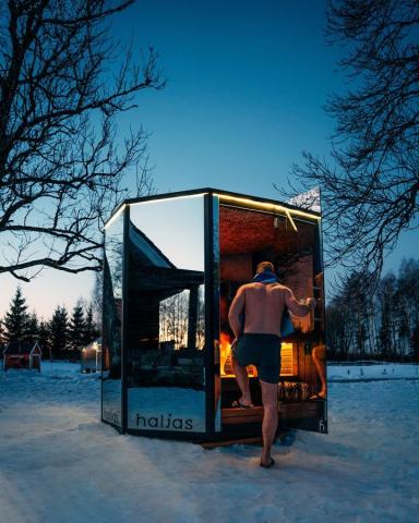 Haljas Hele Glass Single Luxury Outdoor Sauna House