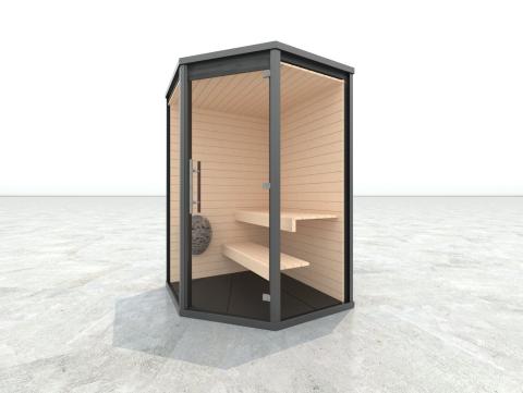 Haljas Hele Glass Mini Outdoor Sauna House